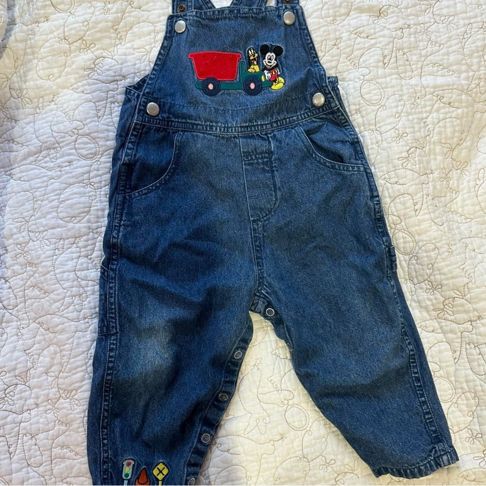 Disney Mickey Mouse Blue Denim Overalls
